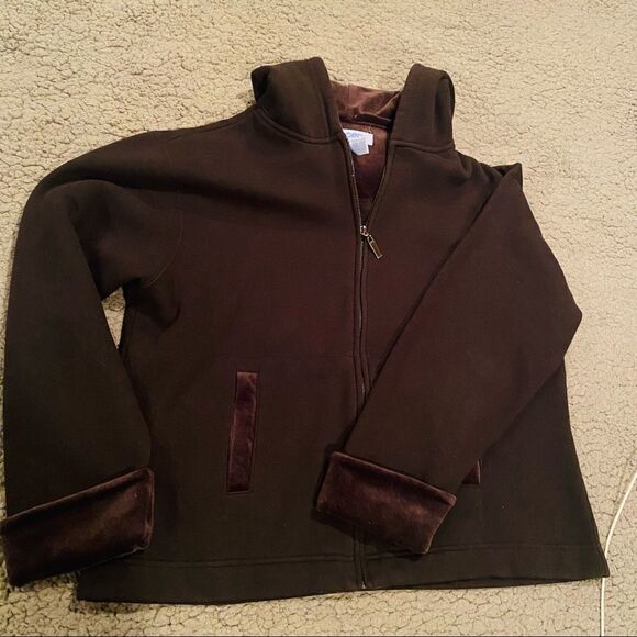 Pacer Black Hooded Zip Up Jacket Size PL - Picture 2 of 9